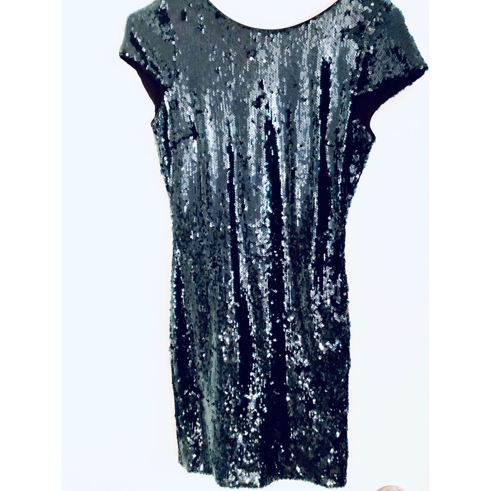 Winter Green Sequin Mini Dress